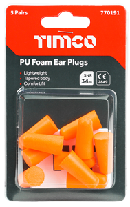 PU Foam Ear Plugs Pack of 5